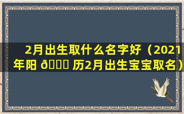 2月出生取什么名字好（2021年阳 🐈 历2月出生宝宝取名）